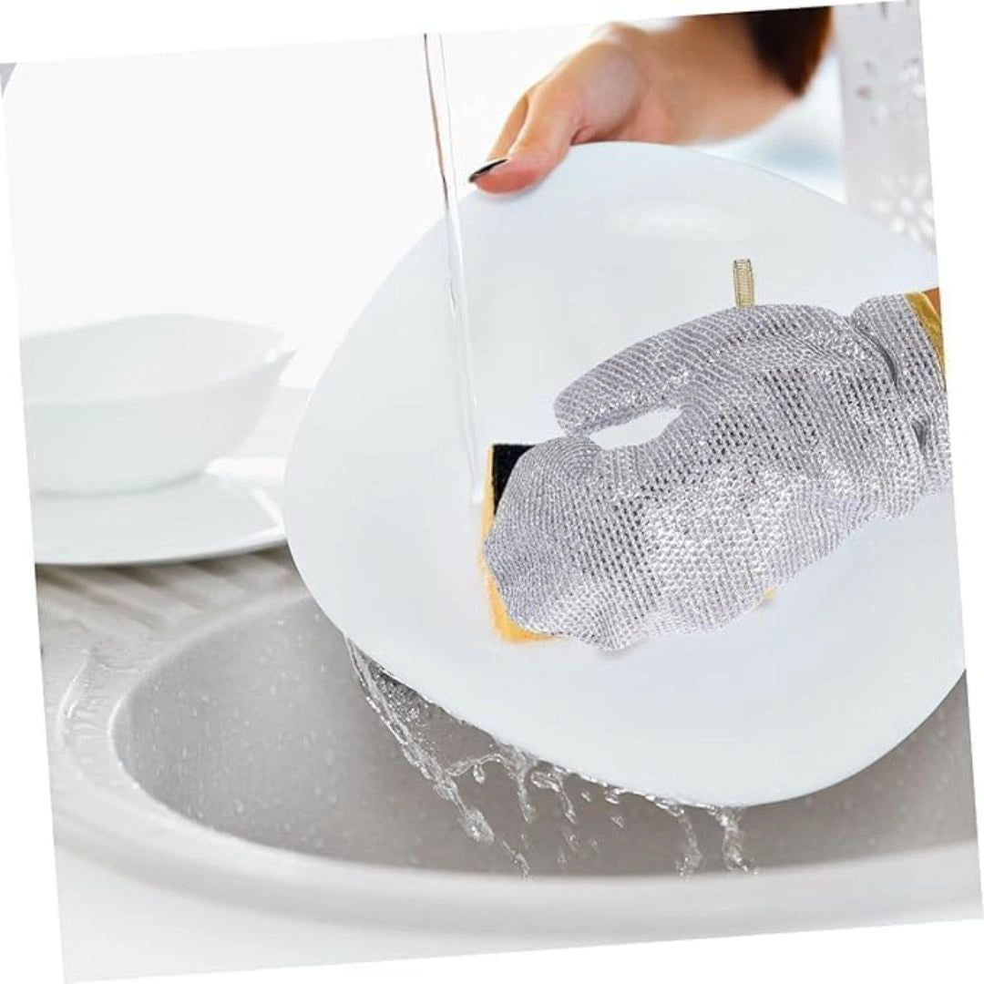 Soft inner lining of dishwashing glove