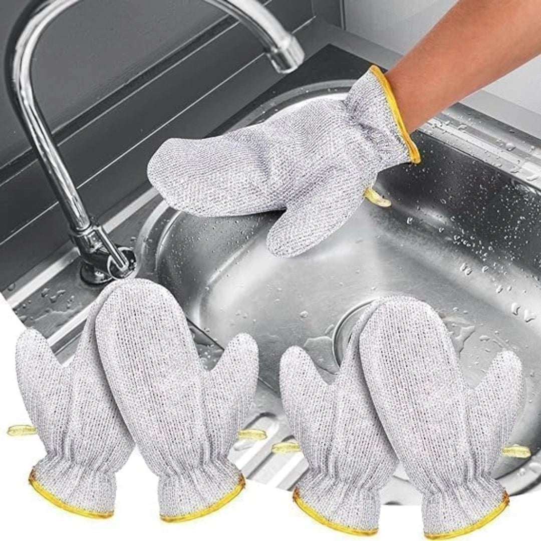 Dishwashing hand gloves